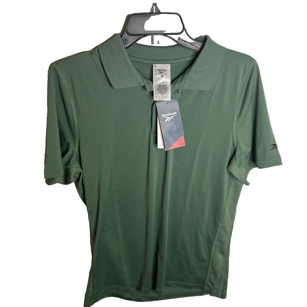 Reebok Men's Short Sleeve Performance Training Polo Shirt - Green Size S